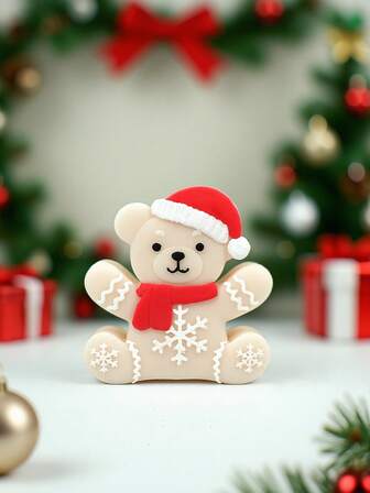 Christmas Bear Ornaments, Christmas Tree Decorations, Christmas Candle Silicone Molds