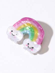 1/2 piezas Pinzas para el cabello de acrílico con diseño lindo de estrella, nube y arcoíris, pinzas personalizadas para coleta, adecuadas para uso al aire libre, fiestas, festivales, San Valentín, Acción de Gracias, Navidad, cumpleaños - Mejor regalo de accesorios para el cabello de clip elegante para mujer para vacaciones