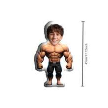 Customized Throw Pillow, Portrait Customization Double-Sided Printing, Cute Cartoon Design Bedside Companion Mini Dolls Sofa Cushion, Birthday Gift - Upload Pictures to Customize Pillows - View 13