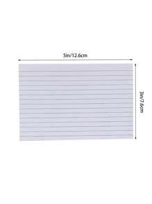 200pcs Lined Memo Pads, 3x5 Index Cards, 200pcs Gridded Refill, White Lined Note Cards, 3 X 5 Flashcards, For Learning, Note-Taking And To-Do Lists