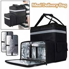 Large Meal Food Delivery Backpack Insulated Thermal Pizza Bag For Eat - Black - View 6