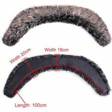 Fur Collar Cuffs Set Warm Fur Scarf Winter Women Fluffy Large Shawl Furry Scarves - Bộ đầu nhọn màu hồng - Xem 6