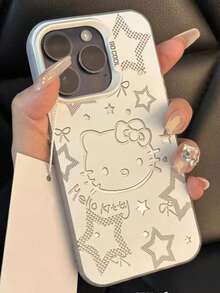 Sanrio Sanrio Creative Cartoon Hello Kitty Pattern Fashion Shockproof Durable TPU Protective Phone Case, Suitable For IPhone 16, 16 Pro, 16 Pro Max, 13, 14, 14 Pro, 15, 15 Pro, 15 Pro Max, XS Max, XS, XR, Elegant Phone Protective Cover, Lightweight And Comfortable Touch