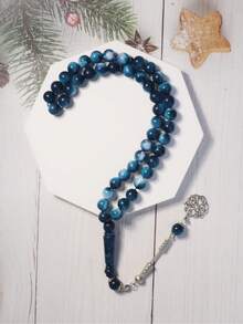 1pc 45 Beads Middle Eastern Saudi Prayer Beads, Arabic Tasbih Rosary, Islamic Prayer Beads, Acrylic Tasbih Prayer Beads - Multicolor - View 4