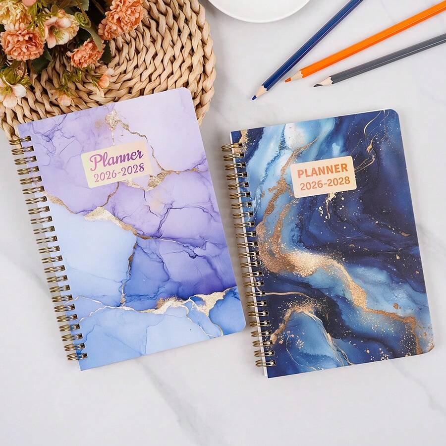 2026-2028 Monthly Planner/Calendar - Jan. 2026 - Dec. 2028, 3 Year Monthly Planner 2026-2028, 5.5" * 8.3" Calendar Planner 36 Months With Tabs, Twin-Wire Binding, Holiday & Note Pages,Suitable For Women And Students To Remember And List Things - Multicolor - View 1