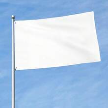 Customize 3x5 Ft Flag Personalize Design Your Own Text/Logo/Picture For Outdoors Indoors Decoration, White 1pcs - 白色1個 - 查看 2