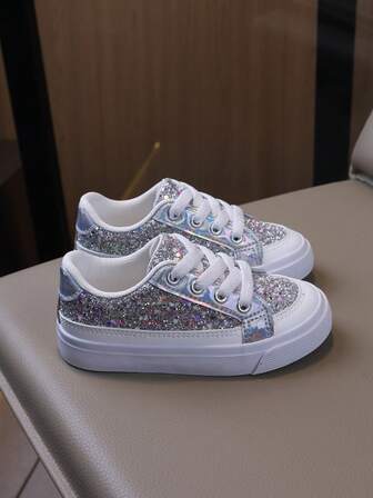 2025 Spring New Bright Color Girls' Canvas Sneakers, Comfortable Casual Children Sports Shoes, Red Flat Casual Shoes For Girls