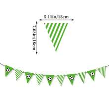 1 set Striscione per compleanno a tema calcio, decorazioni per feste a tema sportivo con bandiere e stendardi - Colori misti - Visualizzare 11