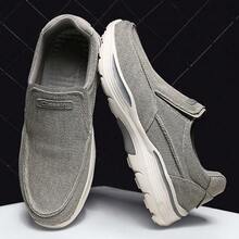 Men's Fashionable Casual Shoes Sports Shoes Summer Breathable Sports Shoes Running Shoes Slow Running Tennis Shoes Flat Shoes Thick Soled Canvas Shoes - Xám - Xem 9