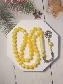 1pc 45 Beads Middle Eastern Saudi Prayer Beads, Arabic Tasbih Rosary, Islamic Prayer Beads, Acrylic Tasbih Prayer Beads - Multicolor - View 8