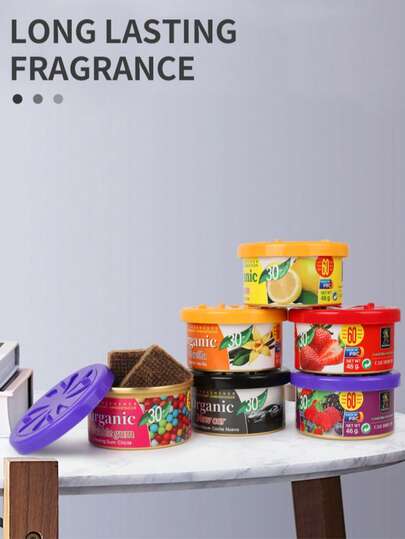 1 pièce Diffuseur d'arôme unicolore pour voiture - Élimination des odeurs longue durée, parfum frais, non piquant, accessoire essentiel pour la voiture et la maison, bouton multicolore réglable pour aromathérapie automobile, désodorisant d'intérieur, applicable dans toutes les saisons pour la chambre, le placard, la salle de bain.