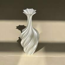 1 set Vase à fleurs sèches texturé soie imprimé en 3D - Style nordique minimaliste Ins, design abstrait rétro torsadé, vase de luxe léger imprimé en 3D pour les compositions de fleurs sèches, décorations pour la maison, accents de table pour le salon/la chambre/l'entrée, décoration de mobilier nordique simple, vase d'art abstrait pour la décoration florale et l'aménagement intérieur minimaliste, idéal pour le style Ins, la décoration de la maison et les idées de cadeaux créatifs