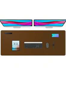 Extra Large Mouse Pad, Writing Pad, Office Desk Mat, Desktop Protector, Waterproof PU Leather + Non-Slip Velvet, Multiple Sizes Available In White, Black, Pink, Apricot, Blue, Purple, Yellow, Green, Coffee, Gray, Light Gray, Gaming Desk Mat, Desk Protector Pad, Multiple Colors, Office, Student, Study Desk, Long Desk Mat, Home Decor Pad, Scratch-Resistant, Anti-Glare Leather, Coffee Table Mat, Laptop Protective Pad, Waterproof, Reusable, Extra Long Extra Large, Easy To Clean, Office Supplies, Study Home Goods