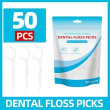 600pcs/300pcs/50pcs Dental Floss Sticks, Interdental Brushes For Deep Cleaning Of Dental Floss, Suitable For Travel, Home Use, And High-Value Household Dental Floss. Plastic Toothpicks In Bags For One-Time Cleaning Of Interdental Food Residue - 白色 - 查看 12