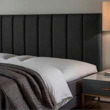 KIT 18 HEADBOARDS FOR DOUBLE BOX BED QUEEN KING IN L-SHAPED - IMMEDIATE SHIPPING - 黑色 - 查看 3