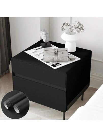 Roll, Self Adhesive Matte Kitchen Cabinet Vinyl Film Waterproof Texture Wallpaper, Washable Easy To DIY Installation, Home Bedroom ation Wand Stickers, New Product, Furniture Repair Renovation Stickers view 6