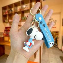 SNOOPY 1件新款卡通查理史努比玩偶钥匙扣汽车挂件包包男女钥匙挂件创意礼物（款式随机） - 彩色 - 查看 5
