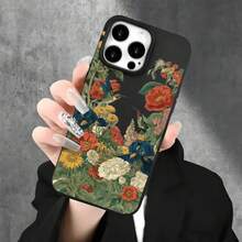 Fundas y carcasas protectoras con orificios grandes, diseño de colibrí y girasol, compatibles con phone 16 Pro, 16, 15 Pro, 14, 14 Plus, 14 Pro, 13, 13 Pro, 12 Pro y 11/11 Pro. Regalos para cumpleaños y celebraciones. - Negro - Ver 8