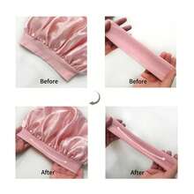 1 Stück luxuriöse Satin & Seide Schlafhaube - Verstellbarer Komfortfit mit Bindeband - Unisex Nacht-Haarschutz für Männer & Frauen, perfekt für langes, lockiges oder geflochtenes Haar, Frühling, Sommer, Herbst, Winter