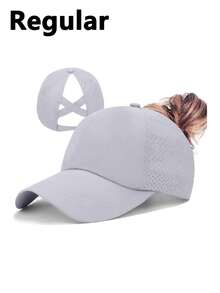 Gorra de béisbol unisex transpirable con agujero para coleta - Gorra deportiva de malla de secado rápido, con correa ajustable/cierre a presión, sombrero ligero de ala ancha con protección UV, banda transpirable, detalles reflectantes; ideal para correr, ciclismo, senderismo, golf, gimnasio, viajes, playa y uso casual; se adapta a coleta/moño bajo, plegable, ajuste cómodo minimalista, gorra de rendimiento ventilada, anti-sudor, gorra deportiva plegable de ajuste unisex - Multicolor - Ver 19