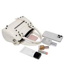 复古朋克机械风格大容量办公PU皮革女士手提包单肩斜挎包腋下包