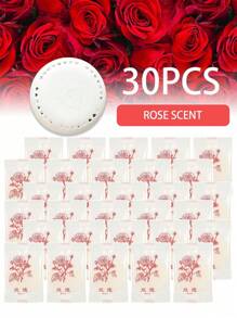 30片持久留香空气清新剂补充装，配有3个支架 - 纯色香氛片，适用于家庭、汽车、浴室、卧室、衣柜和卫生间（每10片香氛片配1个支架） - 彩色 - 查看 8