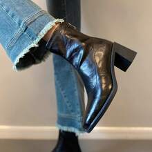 Women Ankle Boots & Booties - 黑色絨裡4.5厘米 - 查看 2