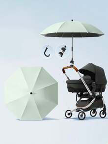 1pc Detachable Sun Shade Umbrella For Baby Carriage, Stroller, Tricycle, Pram, Sunlight & Rain Protection Accessory - Multicolor - View 18
