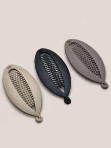 1个/2个/3个/5个装 简约大号鱼尾发爪夹，长度14厘米/5.5英寸，优雅竖款高马尾扭转香蕉夹，适用于发髻、波浪卷、马尾等发型，春夏新品，送礼佳品，易于使用，头部饰品，发夹 - 多色加大號 - 查看 13