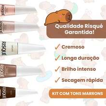 Risqué 11-Piece Nail Polish Kit - Chocolate Brown, Nude, Capivara Nail Polish - 4 Màu - Xem 4