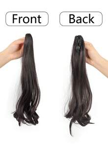 1 件合成马尾接发，耐热，自然波浪，迷你爪夹，适合所有年龄段，百搭造型 - 18 英寸（约 45 厘米）马尾发片，适合女性女孩派对角色扮演日常使用 - 彩色 - 查看 13