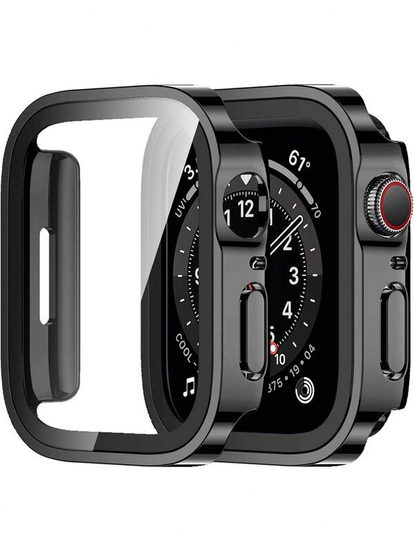 Waterproof Case Compatible With Apple Watch Case For Men And Women Straight Edge Waterproof, Drop-Proof And Scratch-Resistant Hard Pc And Tempered Glass Screen Film Integrated Watch Case Compatible With Apple Watch 40/41/42/44/45/46/49mm Replacement Case Compatible With Apple Watch Series Ultra/11/10/9/8/7/6/5/4/Se Case, Sensitive Touch All-Round Protection Of The Watch From Damage