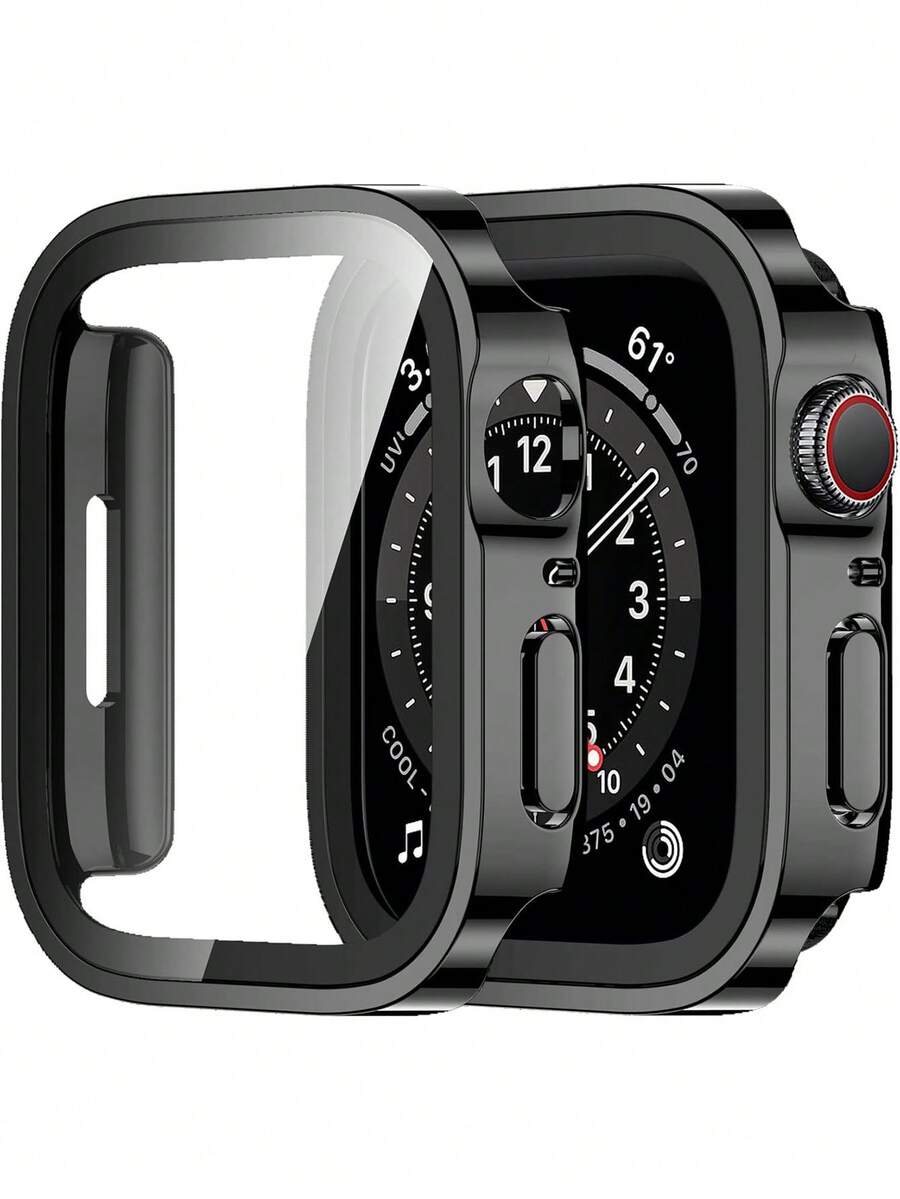 Waterproof Case Compatible With Apple Watch Case For Men And Women Straight Edge Waterproof, Drop-Proof And Scratch-Resistant Hard Pc And Tempered Glass Screen Film Integrated Watch Case Compatible With Apple Watch 40/41/42/44/45/46/49mm Replacement Case Compatible With Apple Watch Series Ultra/11/10/9/8/7/6/5/4/Se Case, Sensitive Touch All-Round Protection Of The Watch From Damage