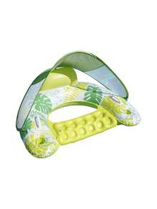 1pc Inflatable Pool Chair With Canopy, Inflatable Floating Lounger, Water Sofa, Suitable For Adult Water Activities And Parties - Multicolor - View 6