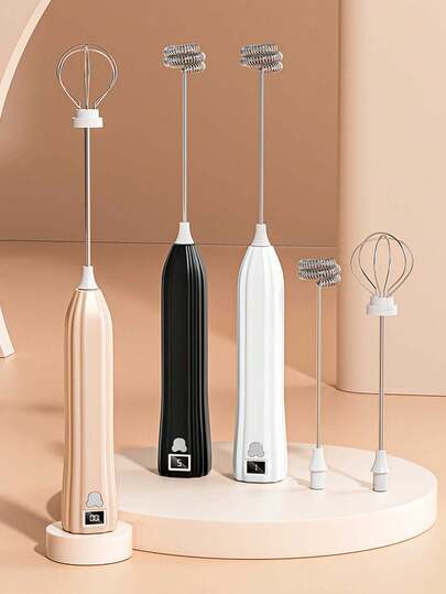 Espumador de leite elétrico portátil recarregável, miniespumador de leite, misturador de leite, espumador de leite sem fio