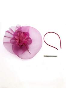 1 Pc Fascinator Hats Pillbox Hat Kentucky Derby Hats With Veil For Women Tea Party Bridal Wedding Halloween Church, Autumn, Top Hat, Rave, Halloween Accessories, Bride To Be, Tiny Hats, Mini Fascinator, Mini Top Hat , Mini Cap, Gifts