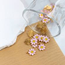 20-100pcs 23*20mm Multi-Color Small Daisy Enamel Zinc Alloy Pendant, DIY Jewelry Accessories, Suitable For Hair Accessories, Keychains, Bag Charms