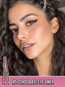 MISSLYN-1 Pc CHOCOLATE EYE LINER LONG-LASTING, Creamy, Ultra-Pigmented & Waterproof, Creates Bold & Defined Lines, Vegan & Cruelty-Free, Brand Beauty Makeup, Face Paint Cosmetic, For Women & Girls, Perfect For Winter, Ideal For Y2K, Fancy Fashion, Suitable For Birthday, Best Gift, Valentine's Day Gifts, Party Ready, New Year Gift, Best Color,Vegan & Cruelty-Free - Black - View 3