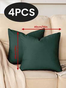 1/2/4 pièces Housses de coussin en velours hollandais de couleur unie, housses de coussin décoratives douces, literie, housses de coussin uniquement sans inserts, fermeture éclair, convient pour le canapé, le lit, la chambre, le salon, la décoration de la maison et divers types de pièces, textiles de maison respirants confortables et douillets - Multicolore - Voir 89