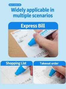 1pc Erasable Pen, Thermal Paper Correction Pen, Quick-Drying Correction Fluid, For Personal Information And Shipping Address - Multicolor - View 8