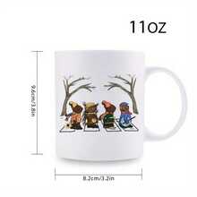 11 Oz White Ceramic Mug - The Fat Badgers Christmas Nightmare Band Bubble Coffee Mug - Perfect Gift For Daily Coffee Drinking - 白色 - 查看 2