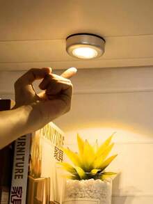 6/3/1pcs Round LED Touch Sensor Night Light - Dimmable, Wireless Stick-On Wall Lamp, Nursery Night Light, Holiday Decor Light, For Home Decor, Wall Decor, Kitchen Decor, Game Room Decor