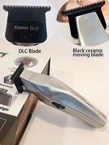 Kemei New Electric Hair Clipper Metal Body Professional Hair Trimmer For Men Barber Use 9000RPM High Speed Clipper With Charging Base Salon 0mm Zero Gapped Carving Clipper Sculpting Hair Trimmer T-Blade Beard Trimming Gift For Men Birthday - Silver - View 11