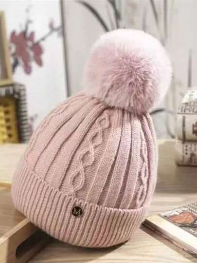 Gorro Feminino De Inverno Com Pompom TOUCA DE LÃ OTIMA PARA USAR NO FRIO