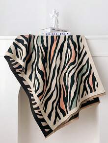 FADZOYLE 1 Peça Lenço/Xale Jacquard Listrado de Tigre Colorido, Adequado para Mulheres em Todas as Estações, Extra Longo e Luxuoso para Manter o Calor no Outono/Inverno, Minimalista Elegante, Aquecedor de Pescoço Multiuso, Adequado para Escritório, Uso Externo, Uso Diário, Casamento, Acessório de Festa, Pode Ser Combinado com Roupas Formais - Multicolorido - Visão 2