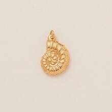 1 buc pandantiv stil oceanic, coajă stea de mare, căluț de mare, coral, stil retro de vacanță, placat cu aur, potrivit pentru coliere brățară DIY, aur electrolizat de 18K, un cadou pentru soții și mame