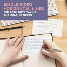 3x5 Regular Index Card, Available In 6 Colors With Blank Horizontal Lines, A 3x5 Flash Card For Office, Study, Messaging, Note Taking, And To-Do Lists, A Must-Have Gift For Returning To School. - White - View 10