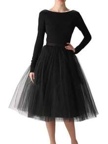 Váy lưới tuyn cạp cao, váy tutu mini phồng cho người lớn, trang phục mùa thu phong cách xuyên biên giới dành cho nữ - Nhiều màu - Xem 2