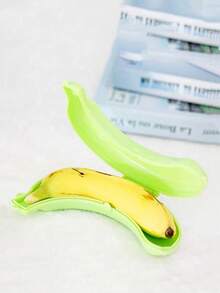 1pc Banana Shaped Airtight Food Storage Container, Compartment Bento Box, Fridge Storage, Kitchen Organization, Portable Outdoor Thermal Lunch Box, Suitable For Home, Office, Picnic, School, Dorm, Holiday Gathering, Gift - Multicolor - View 9