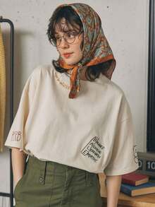 1pc Women's Deep Khaki Paisley Print Vintage Luxury Scarf Headscarf, Suitable For Outdoor Travel, Boho Style Headscarf Gift Accessory, Headband, Scarf, Ideal For Creating A Perfect Look - Dark Khaki - View 5